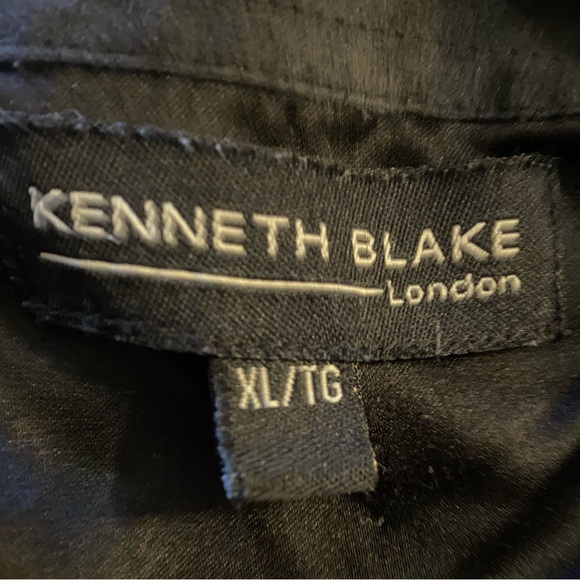 Kenneth Blake London Men’s Black Shirt Pearl-like Snaps Flapped Pockets Size XL - Picture 6 of 8